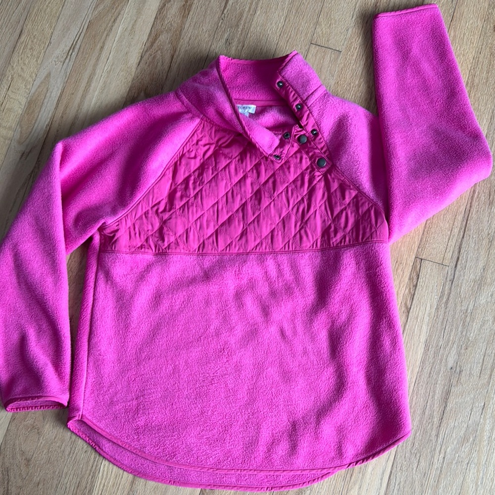 Vibrant Pink Fleece Pullover